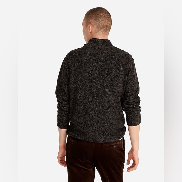 J. Crew Marled Rugged Merino Wool Blend Half Zip Sweater - Picture 2 of 8